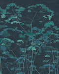 Flower Press Teal Bespoke Mural