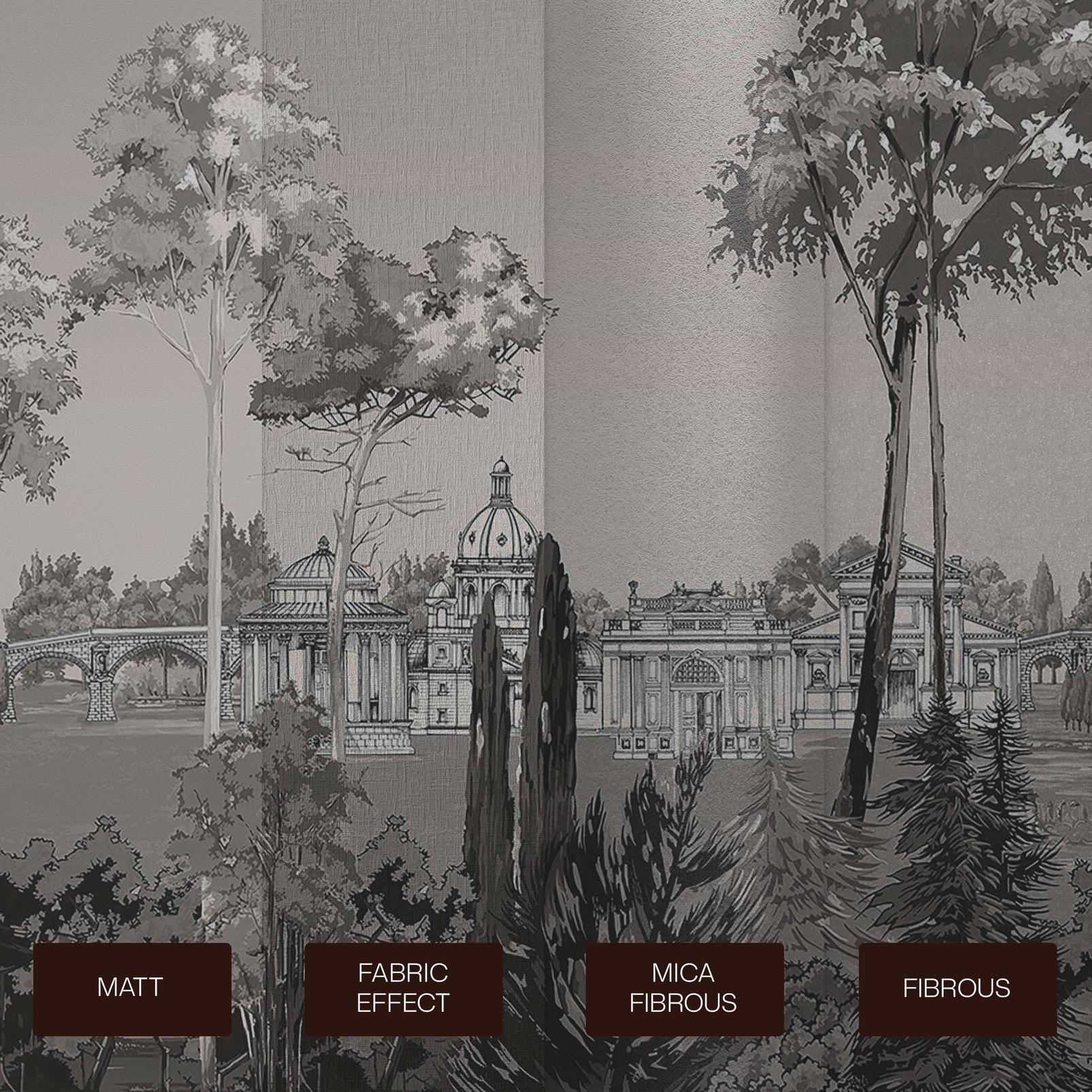 Stately Promenade Sepia Panoramic Bespoke Mural