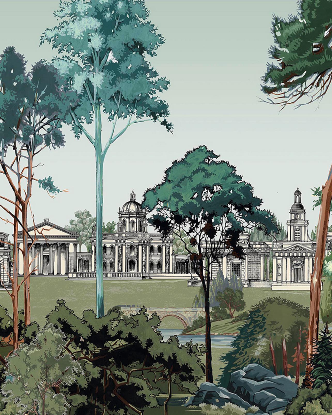 Stately Prominade Dusk Panoramic Bespoke Mural