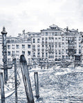 Old Venezia Blue Wash Panoramic Bespoke Mural