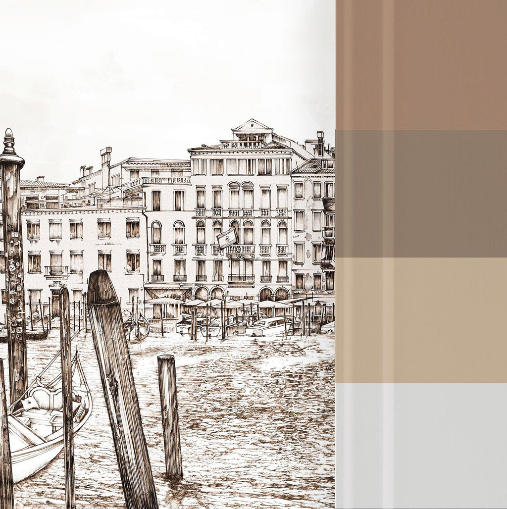 Old Venezia Sepia Panoramic Bespoke Mural