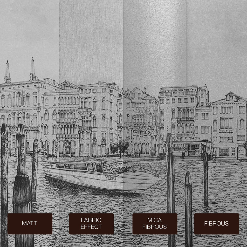 Old Venezia Etching Panoramic Bespoke Mural