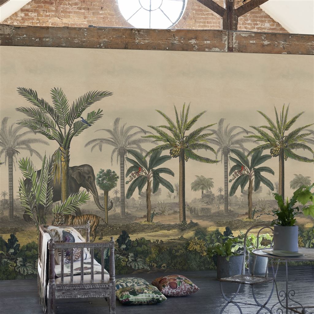 Palm Trail Scene 1 Sepia (Scenes & Murals II)