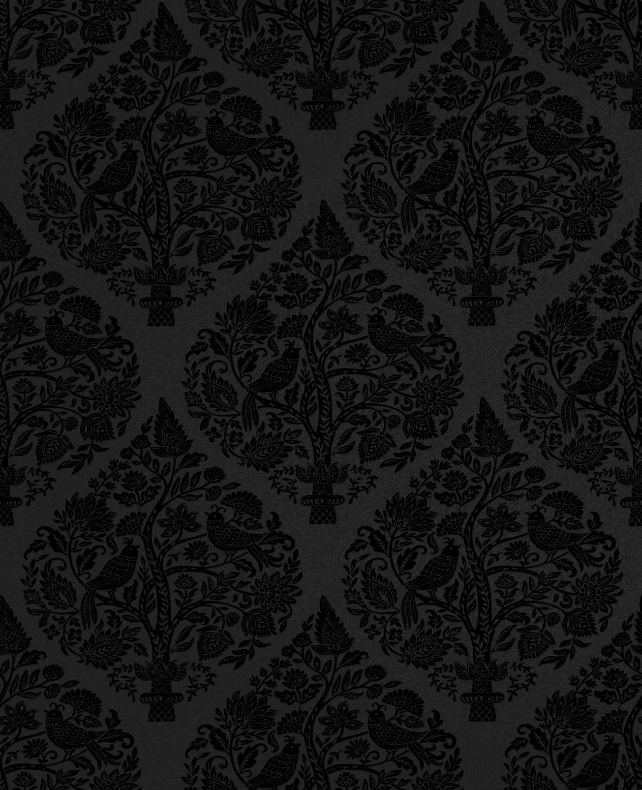 Woodland Fable Noir Wallpaper