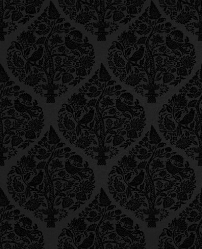 Woodland Fable Noir Wallpaper