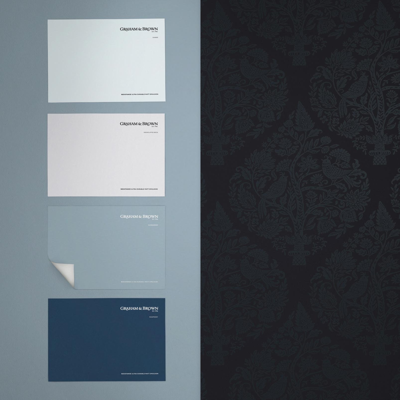 Woodland Fable Navy Wallpaper