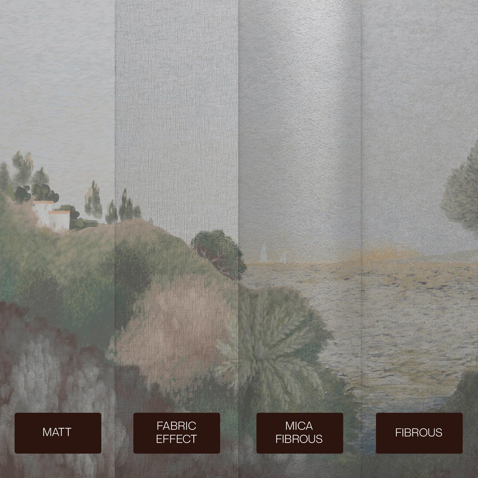Coastal Horizon Green Muted Pinks Bespoke Mural