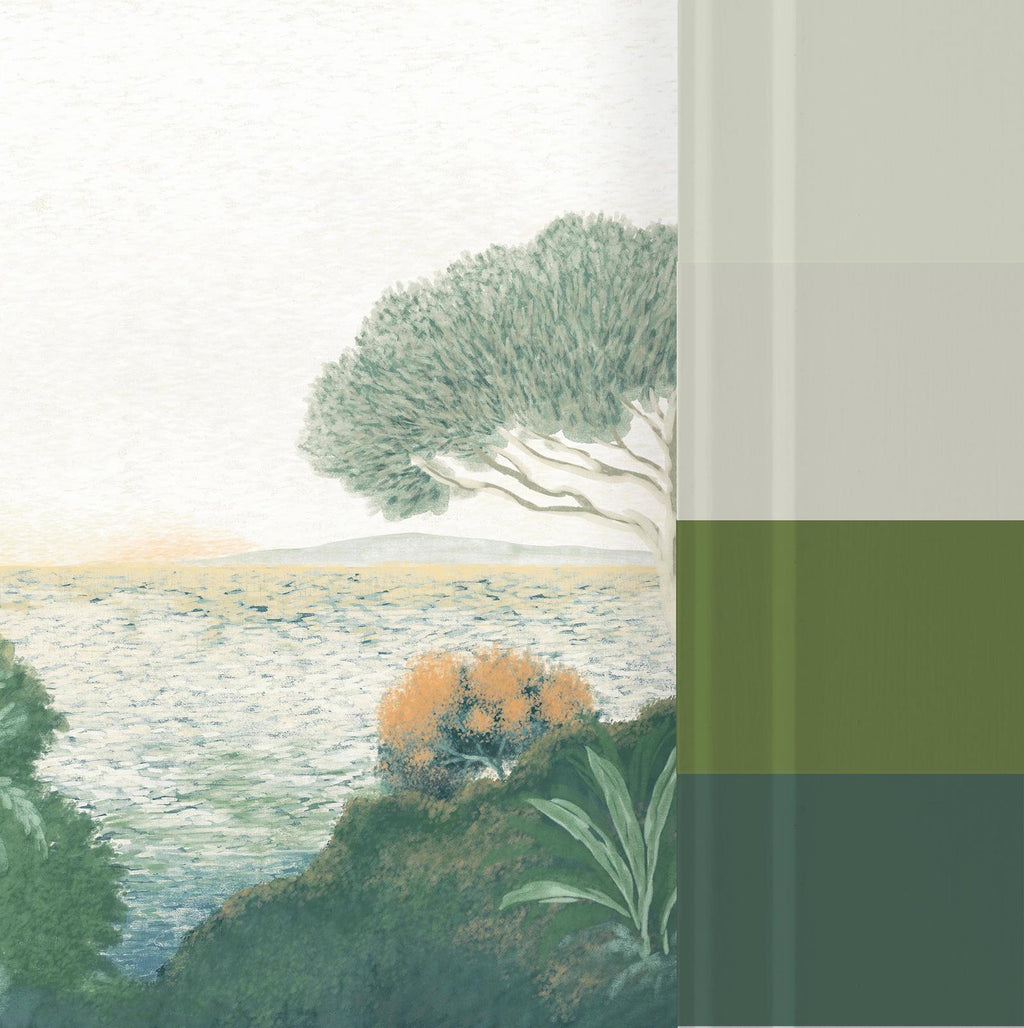 Coastal Horizon Soft Green Bespoke Mural
