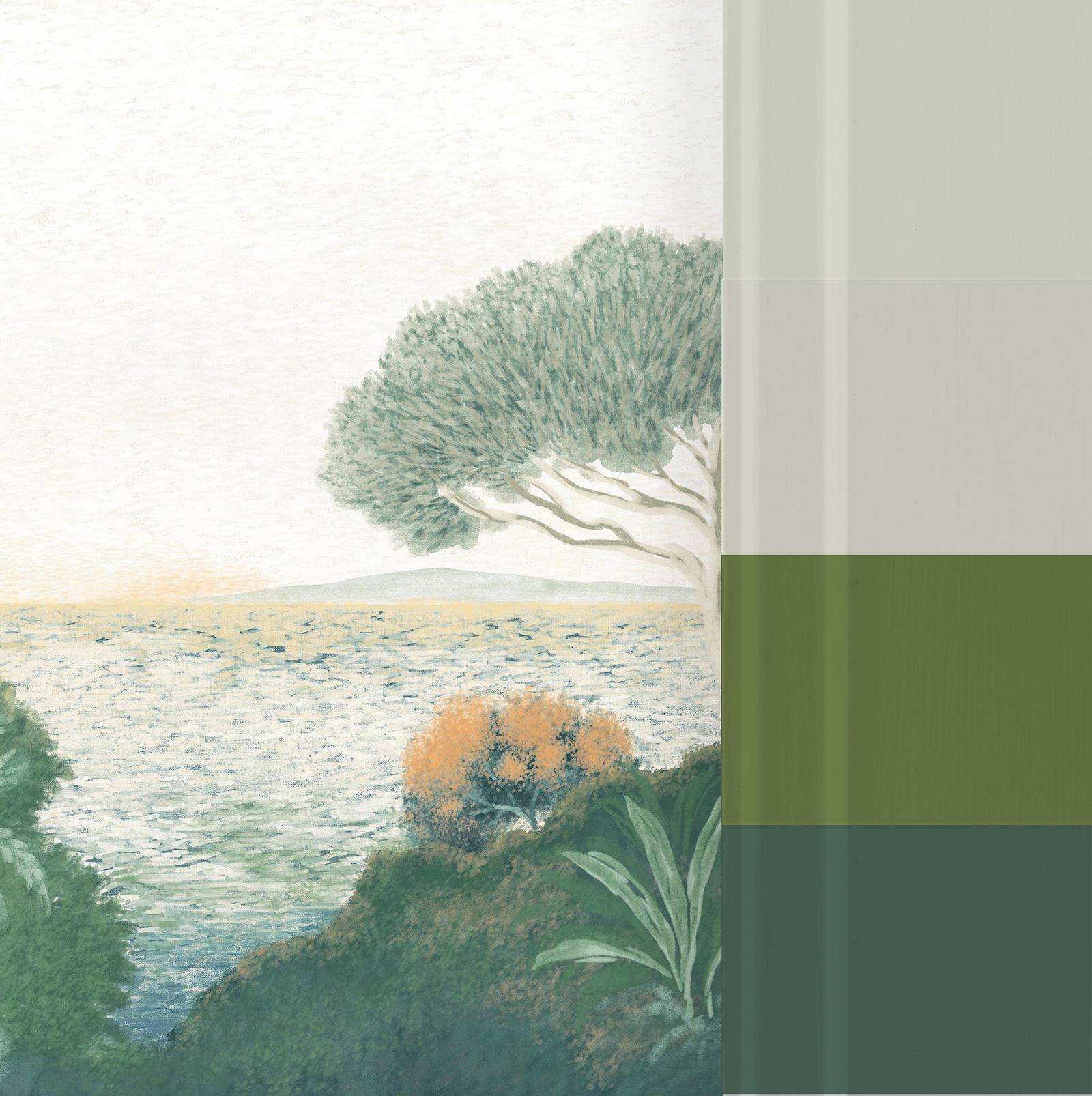 Coastal Horizon Soft Green Bespoke Mural