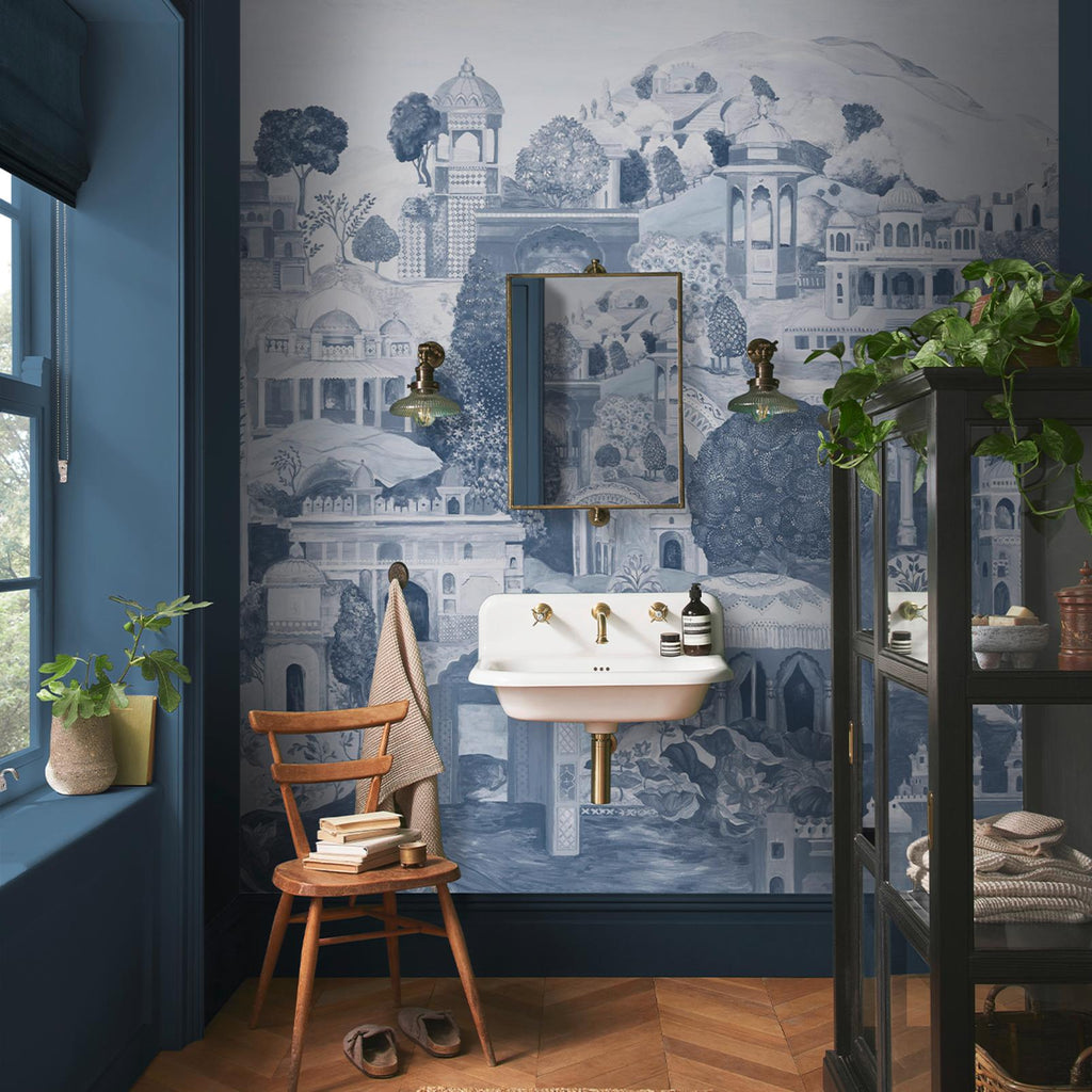 The Lost City Blue Wash Bespoke Mural