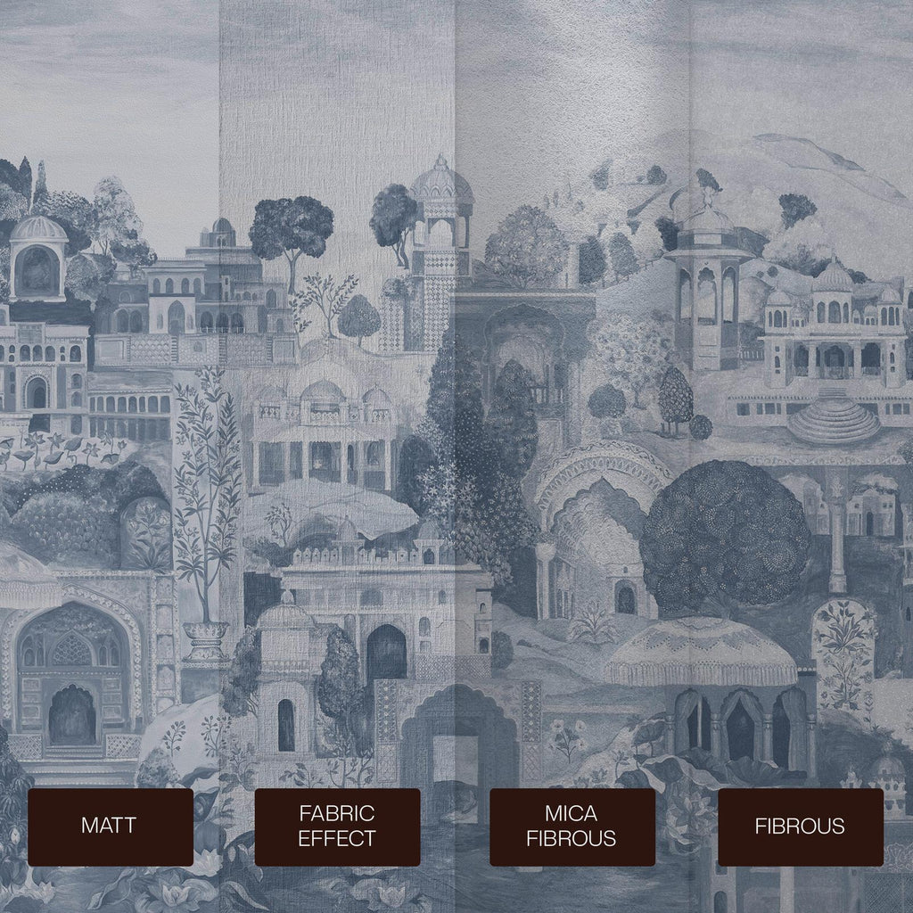 The Lost City Blue Wash Bespoke Mural