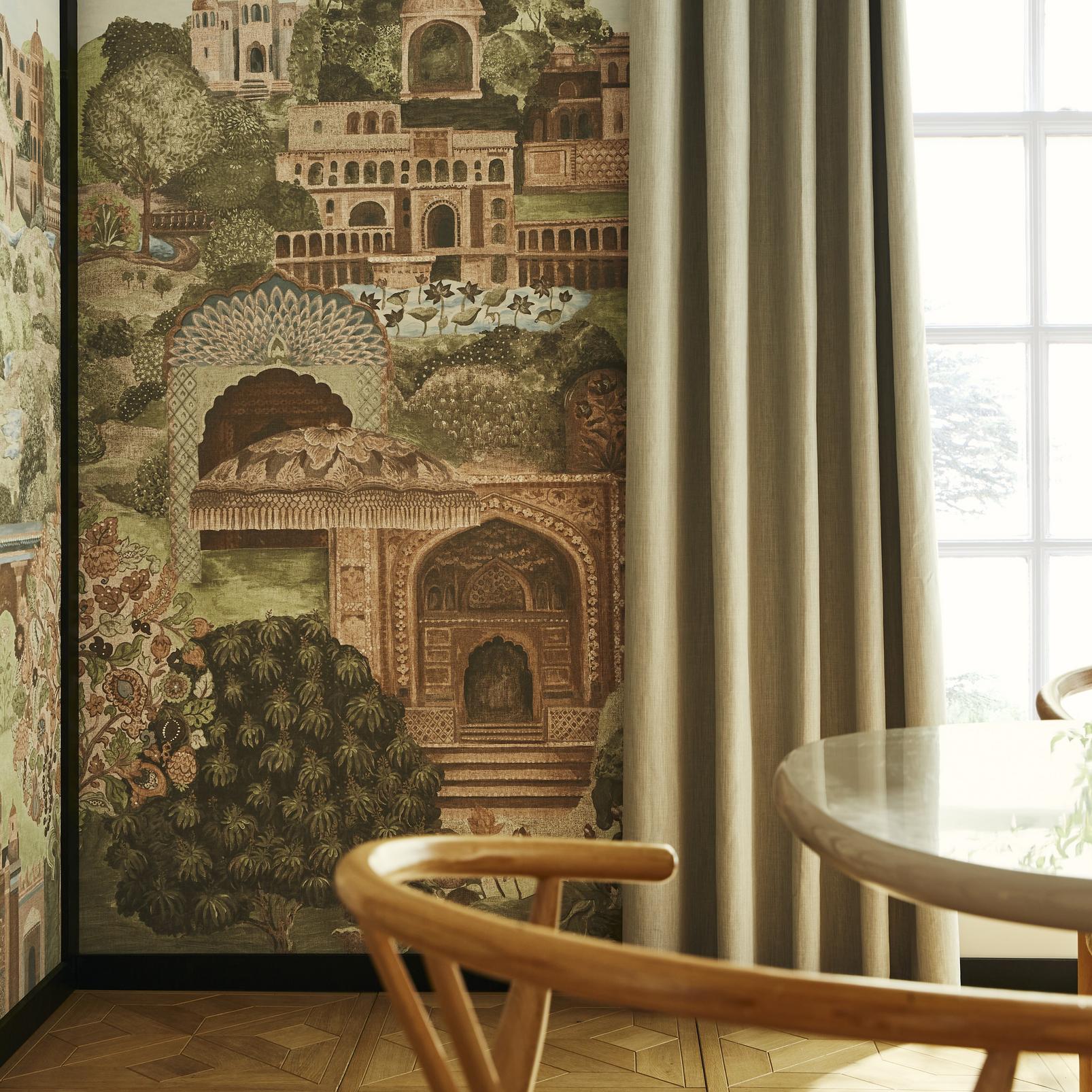 The Lost City Soft Green Bespoke Mural