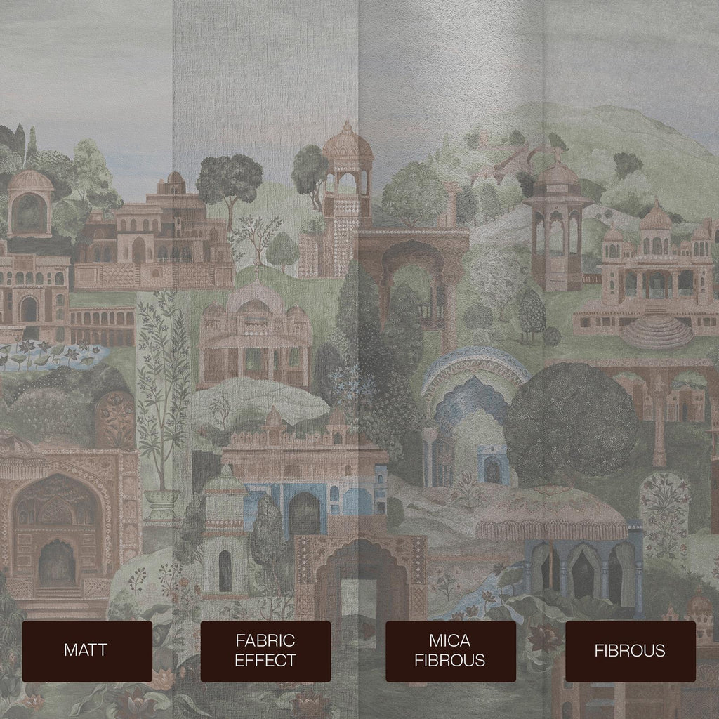 The Lost City Soft Green Bespoke Mural