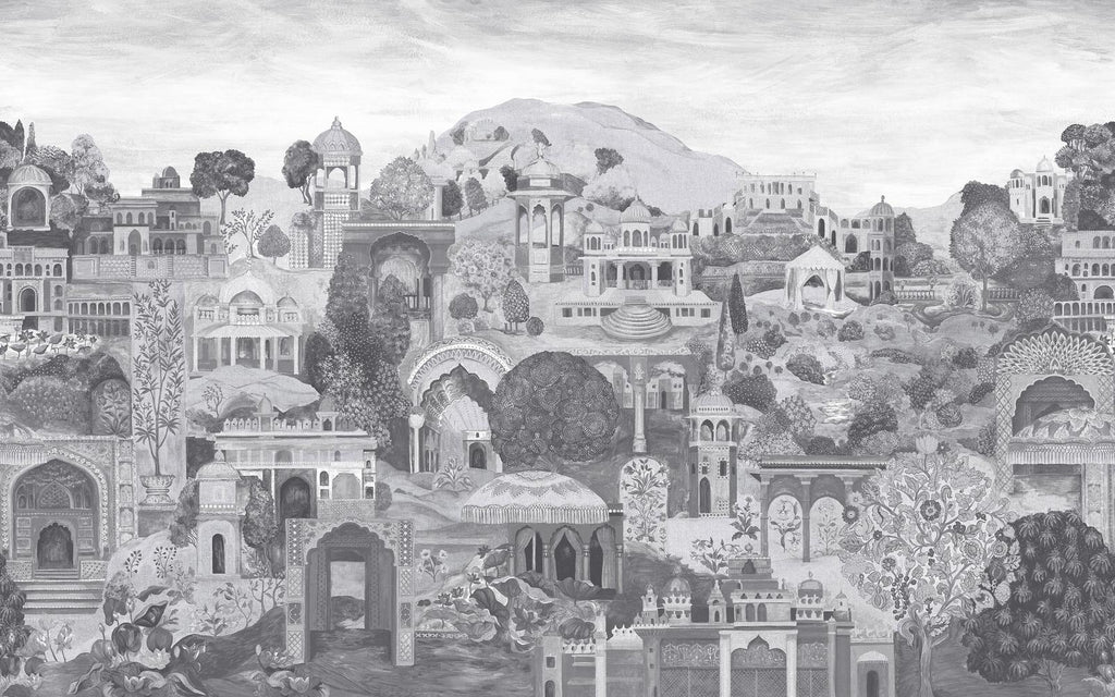 The Lost City Monochrome Bespoke Mural