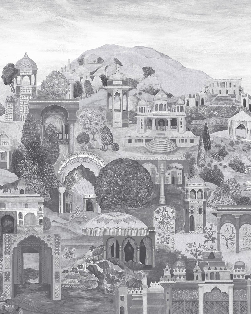 The Lost City Monochrome Bespoke Mural