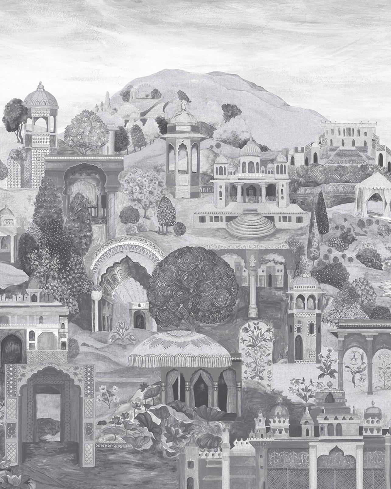The Lost City Monochrome Bespoke Mural
