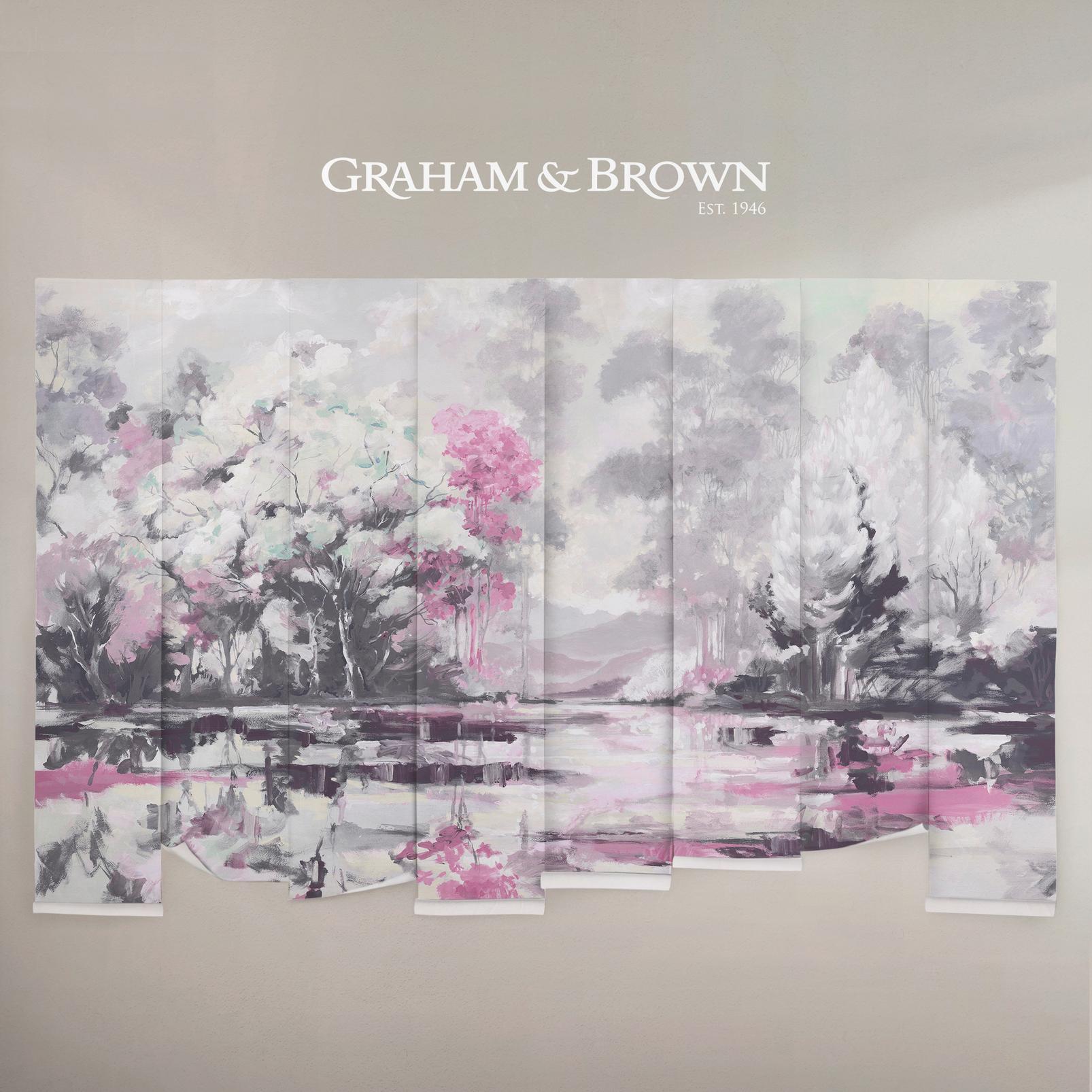 Painterlily Lake Pink Bespoke Mural