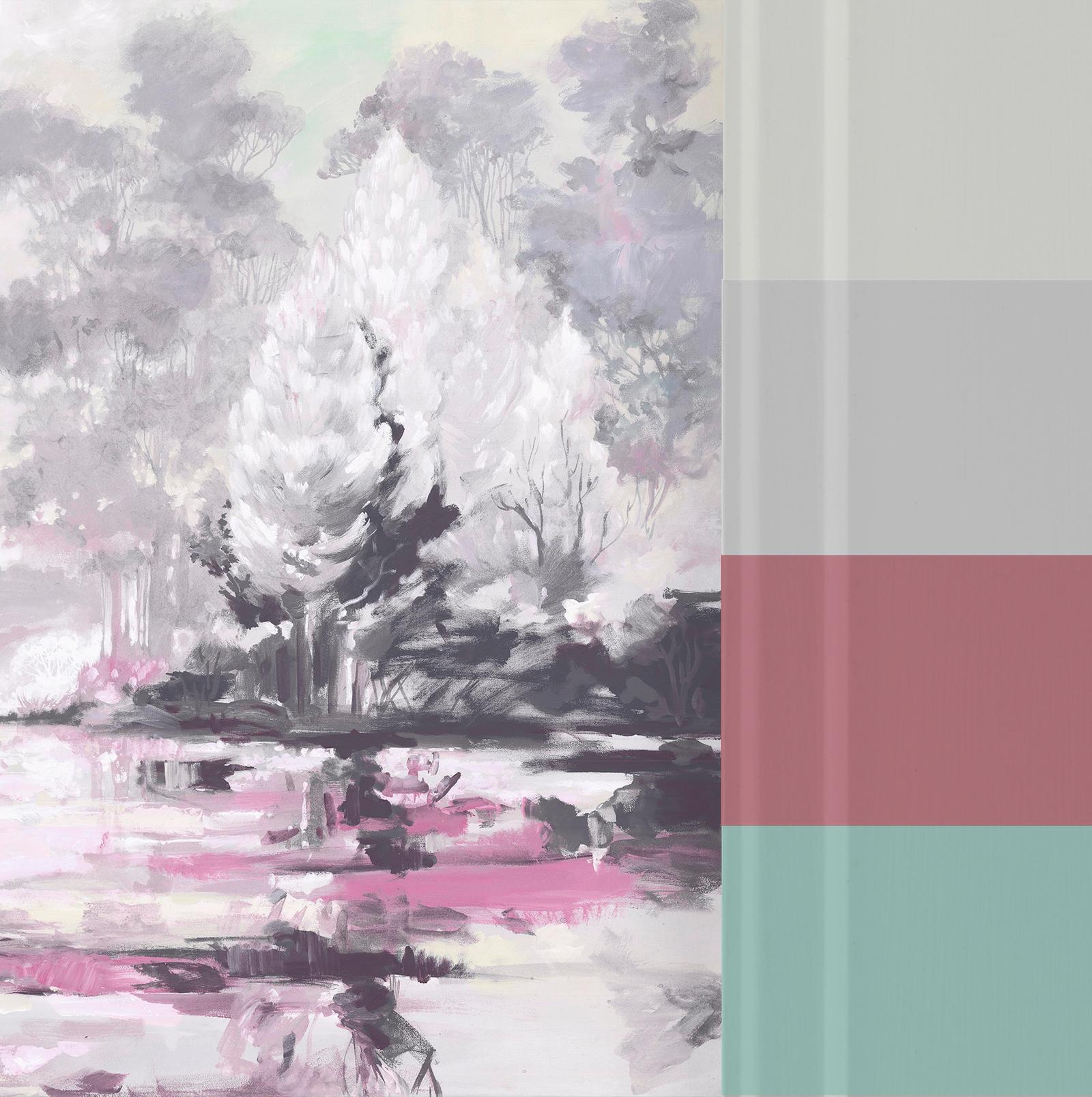 Painterlily Lake Pink Bespoke Mural