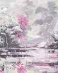 Painterlily Lake Pink Bespoke Mural