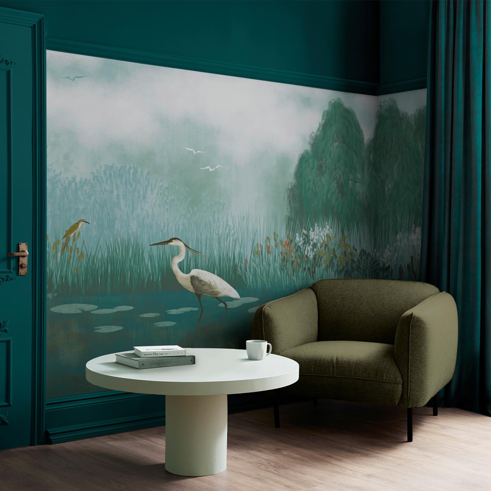 The Weeping Willow Green Bespoke Mural