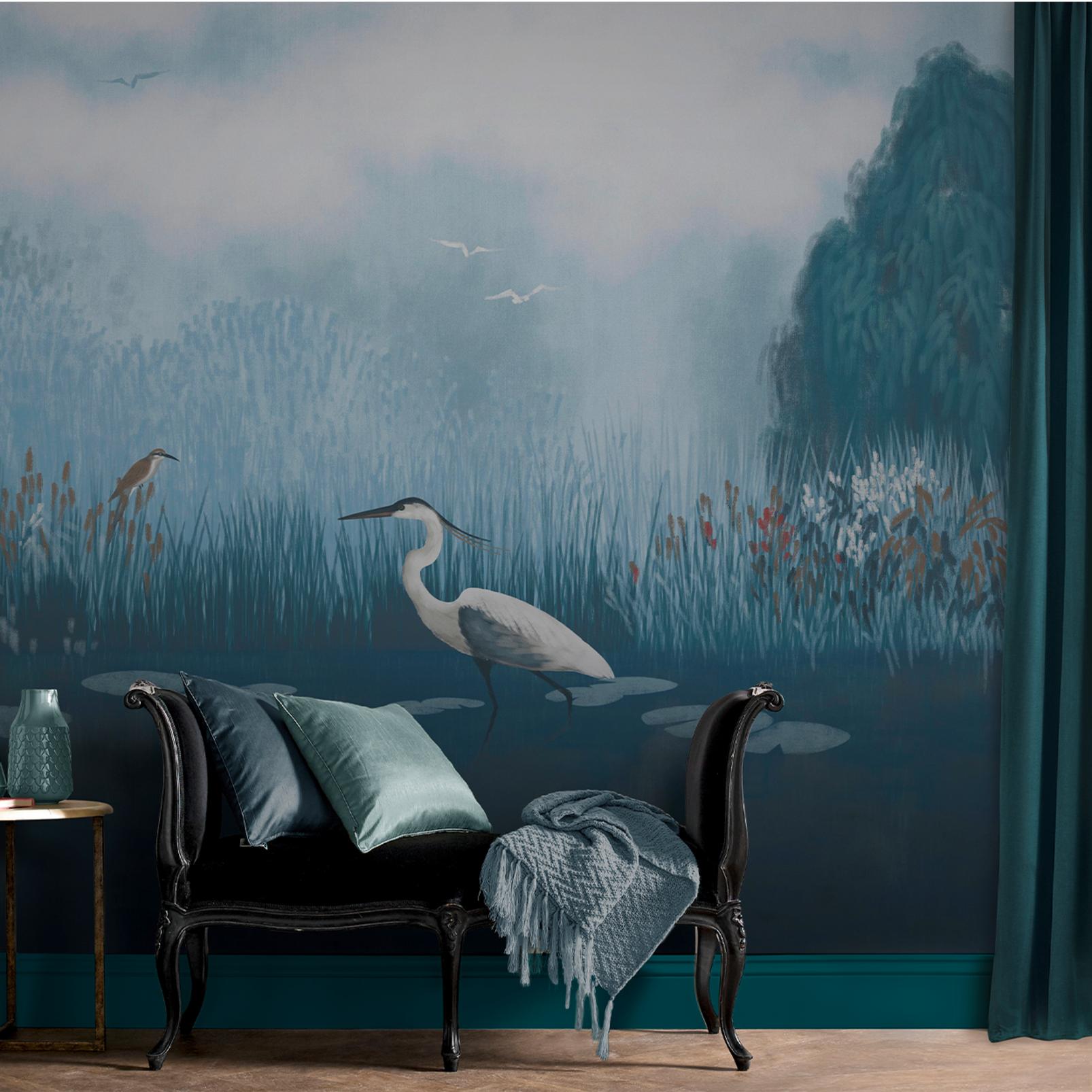 The Weeping Willow Teal Bespoke Mural