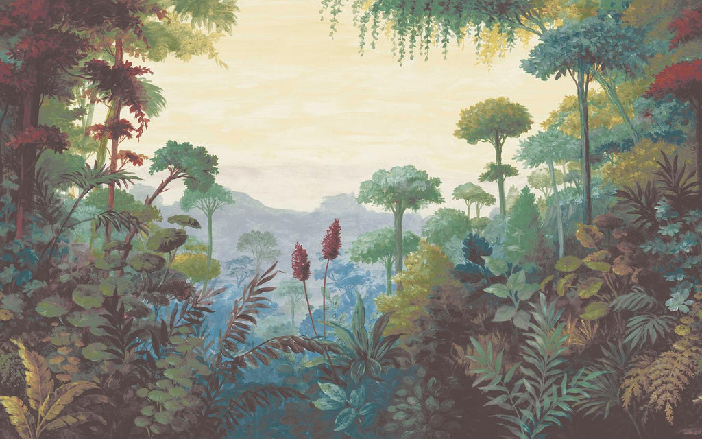 Jungle Vista Multicolour Bespoke Mural