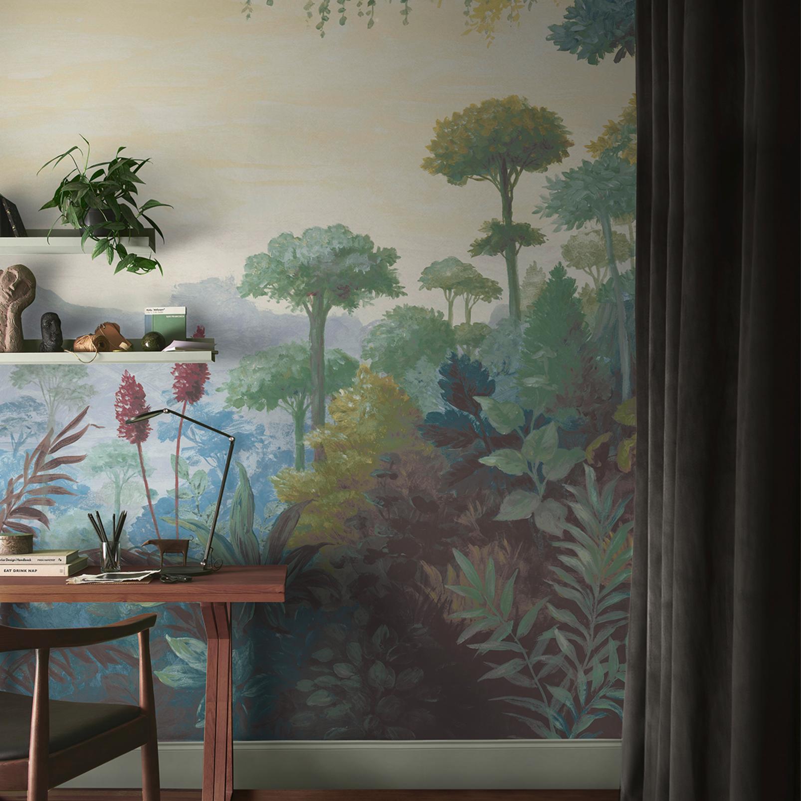 Jungle Vista Multicolour Bespoke Mural