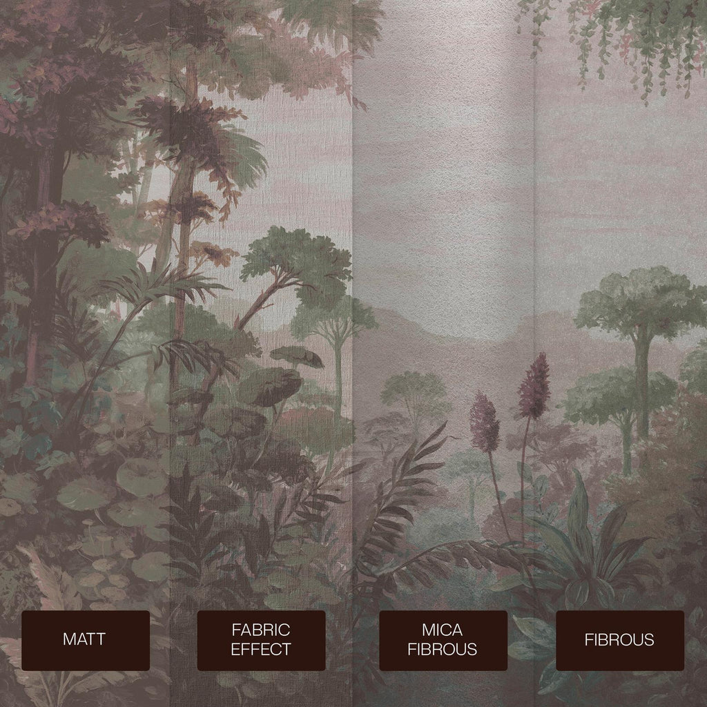 Jungle Vista Soft Pink Bespoke Mural