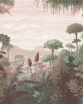 Jungle Vista Soft Pink Bespoke Mural