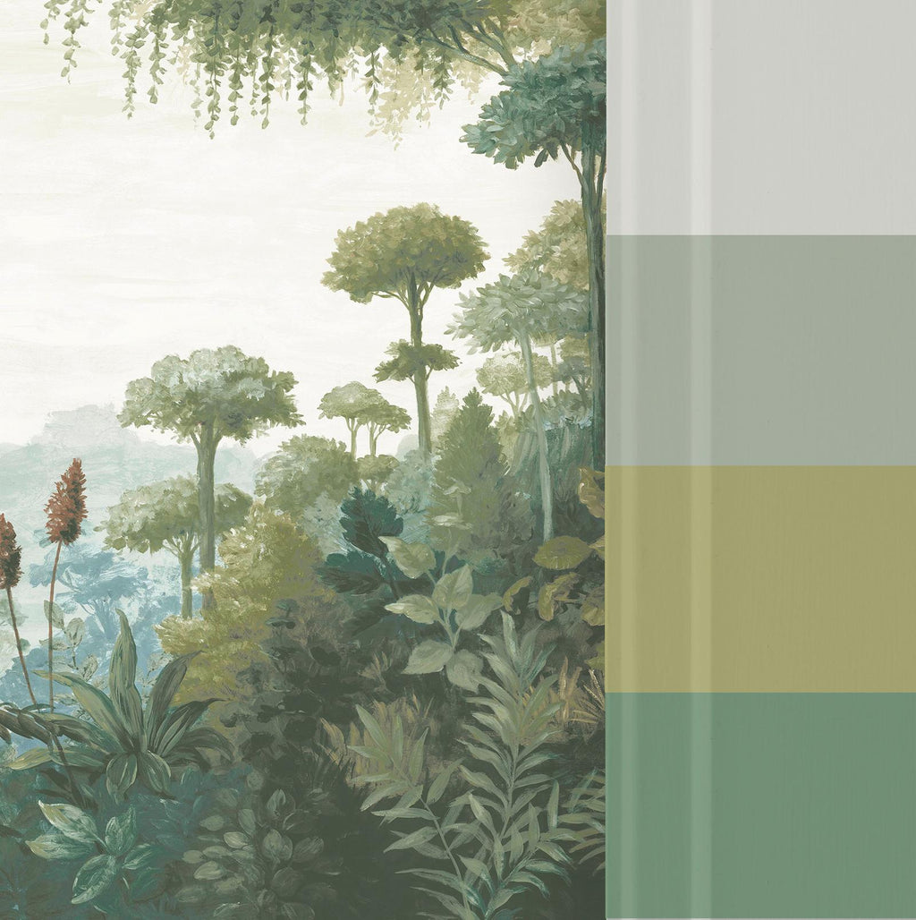 Jungle Vista Soft Green Bespoke Mural