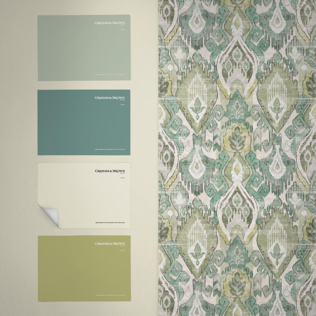 Daraee Tapestry Green  Wallpaper