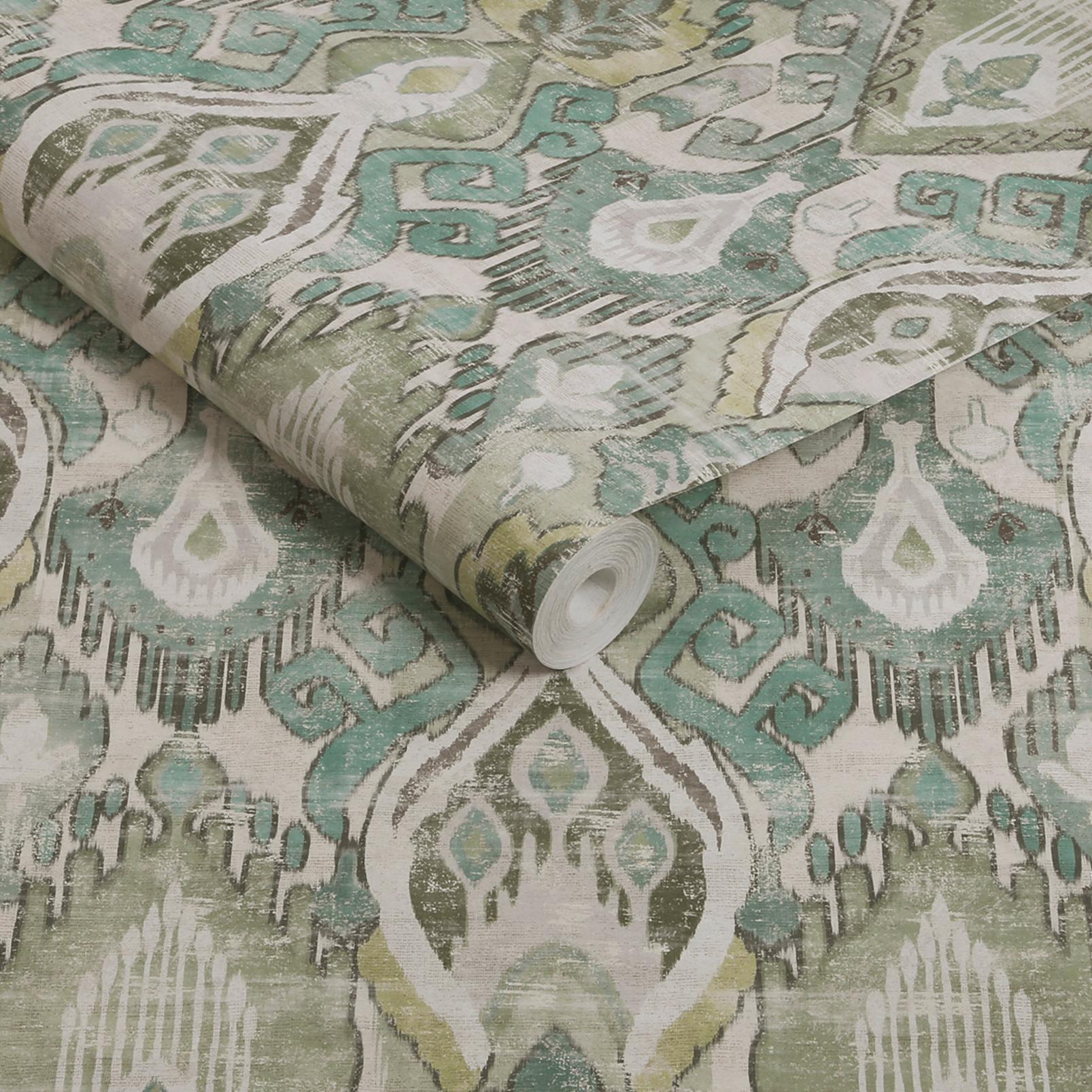 Daraee Tapestry Green  Wallpaper