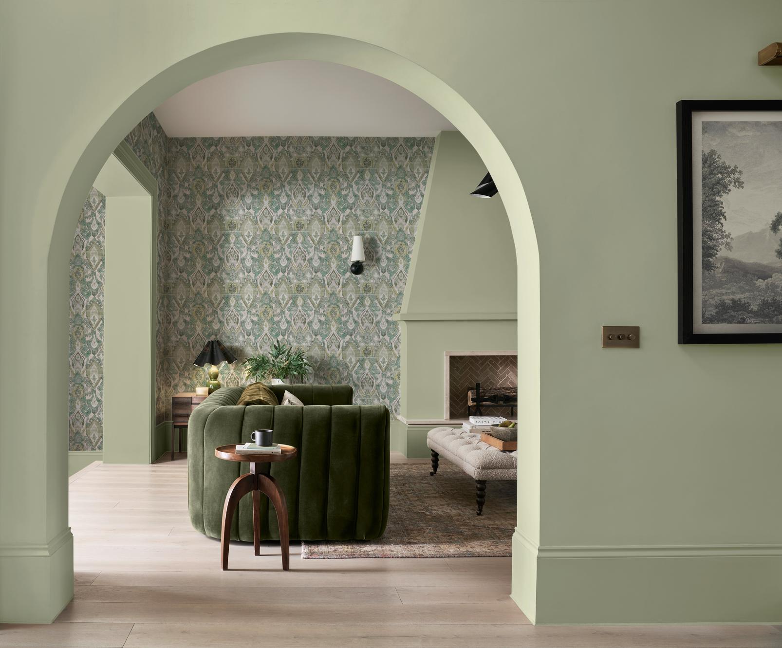 Daraee Tapestry Green  Wallpaper
