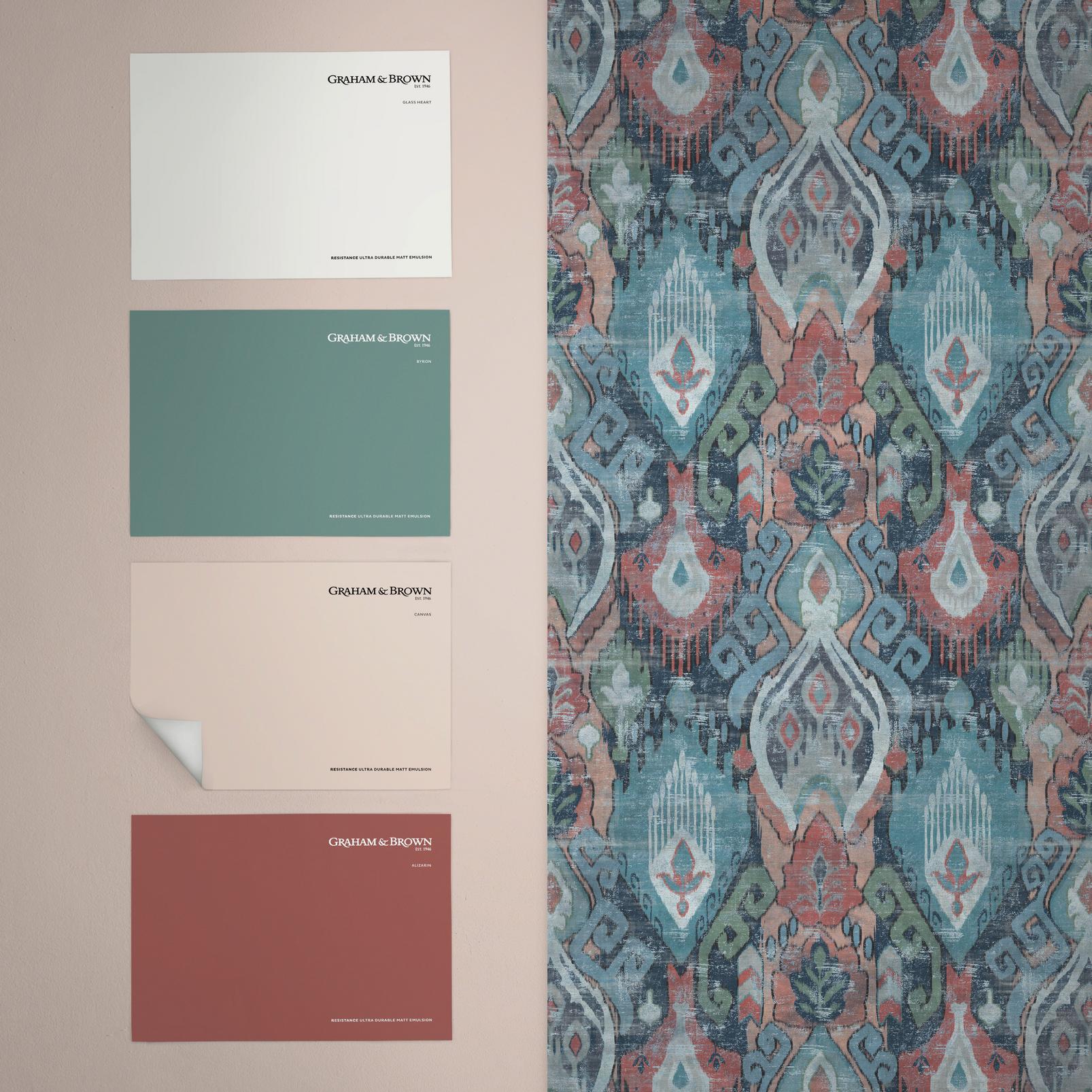Daraee Tapestry Blue Wallpaper