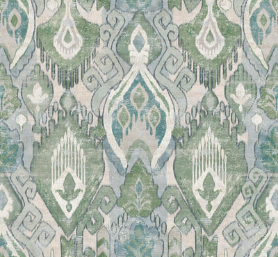 Daraee Tapestry Blue & Green Wallpaper