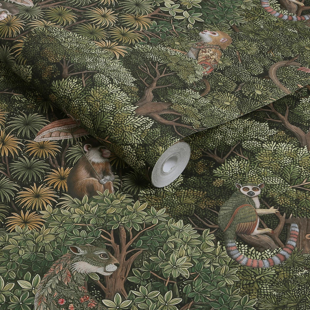 Treetop Troop Green Wallpaper
