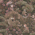 Treetop Troop Damson Wallpaper