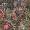 Jungle Jamboree Damson Wallpaper