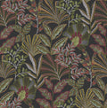 Vendura Weave Black & Damson Wallpaper