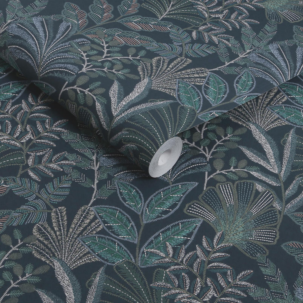 Vendura Weave Navy Wallpaper