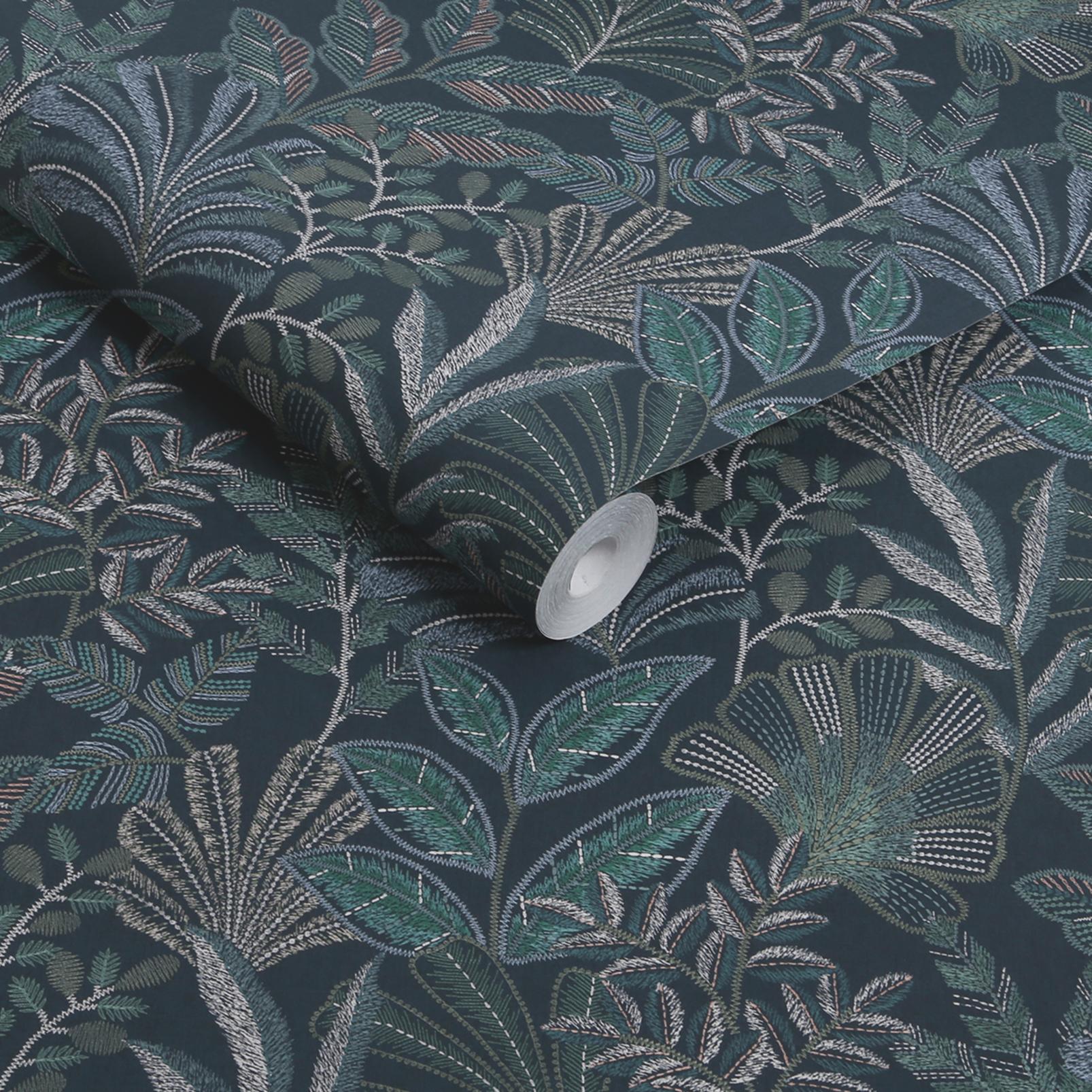 Vendura Weave Navy Wallpaper