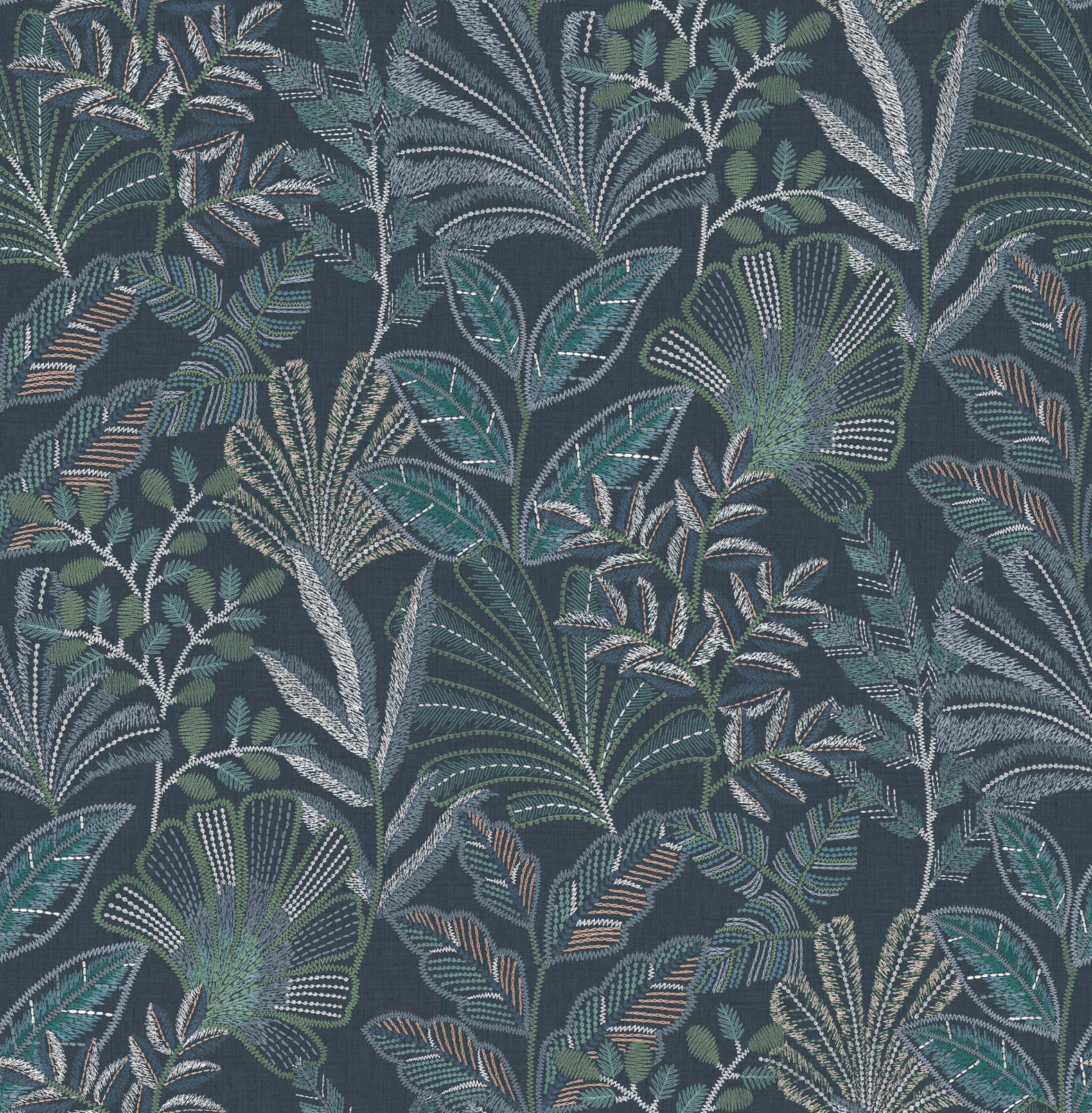 Vendura Weave Navy Wallpaper