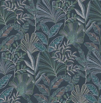 Vendura Weave Navy Wallpaper