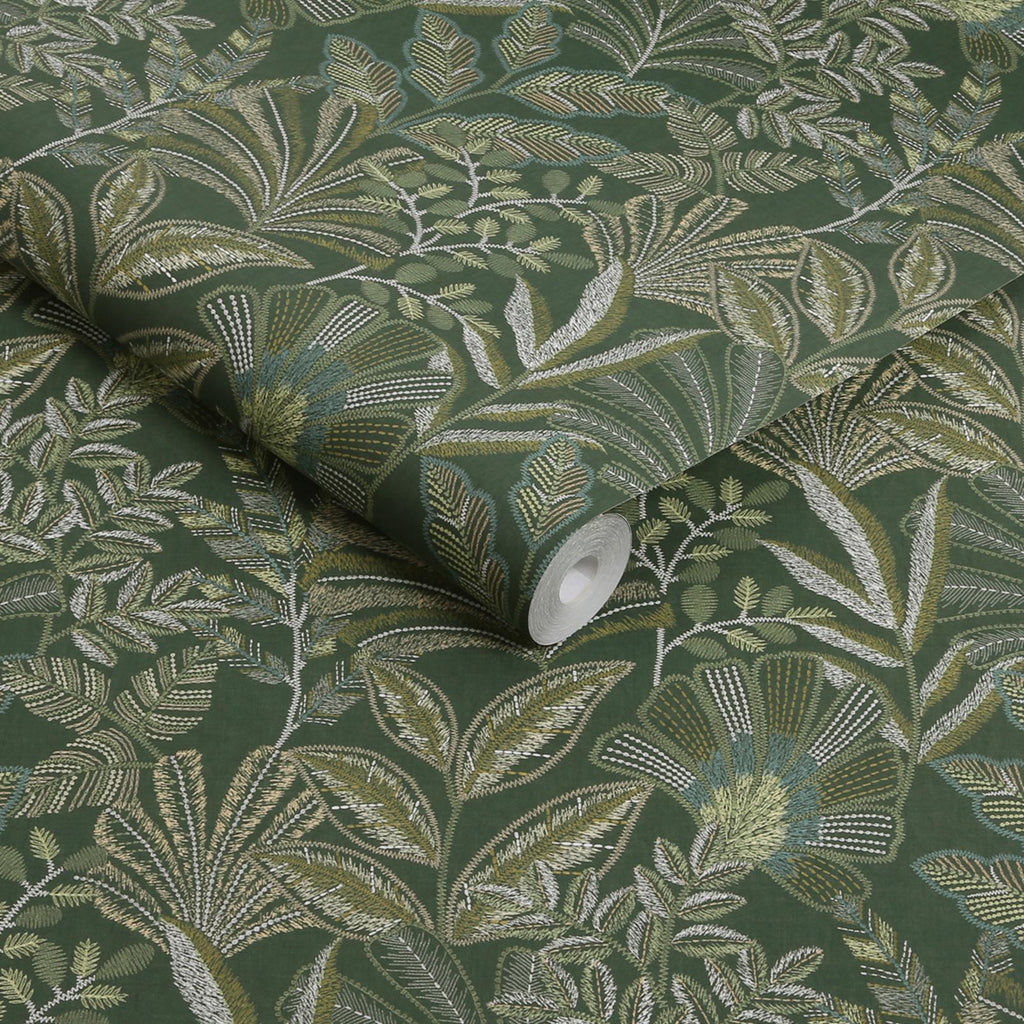 Vendura Weave Emerald Wallpaper