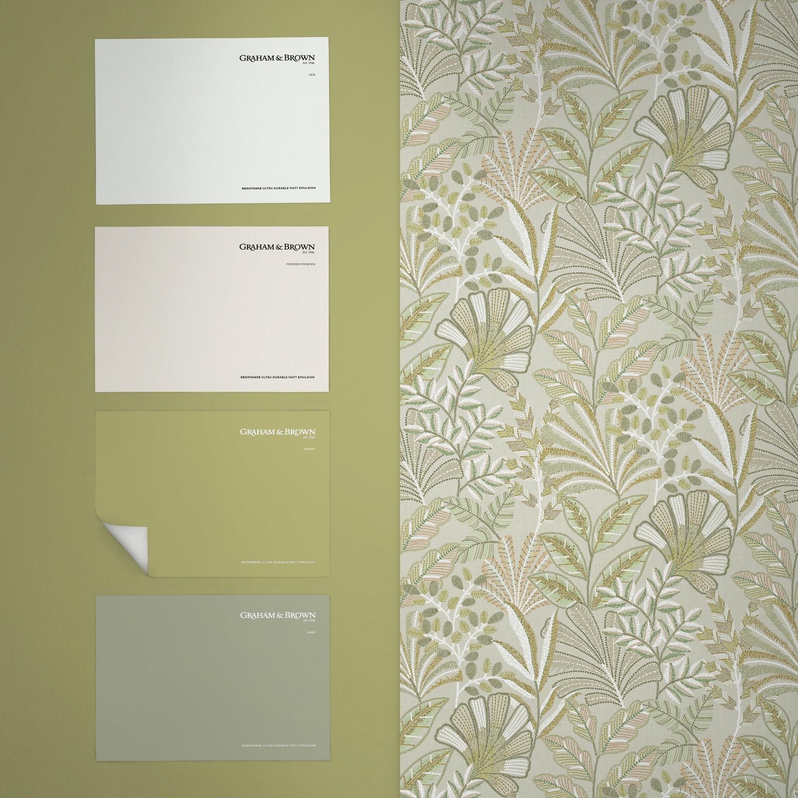 Vendura Weave Sage Wallpaper