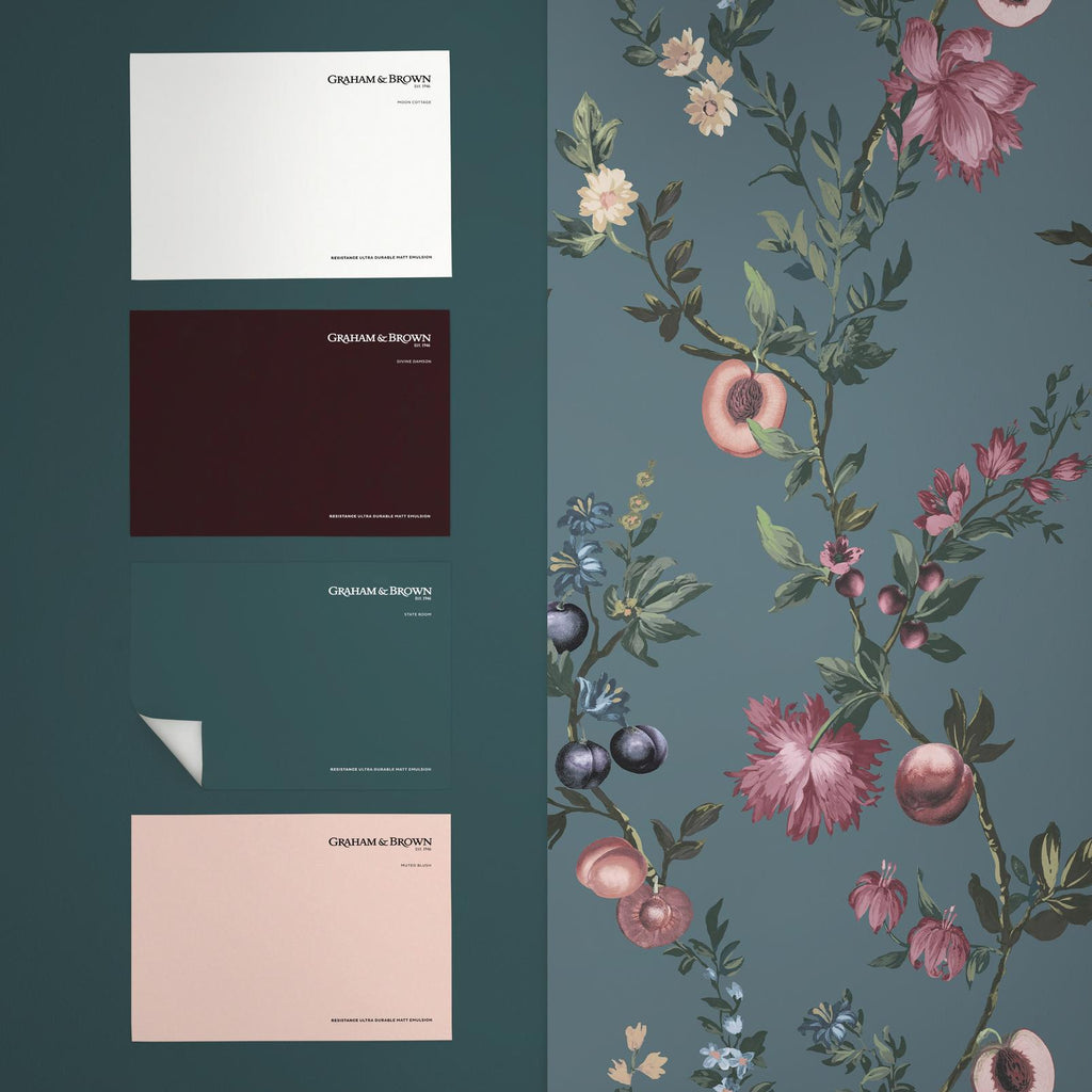 Allurium Denim Wallpaper