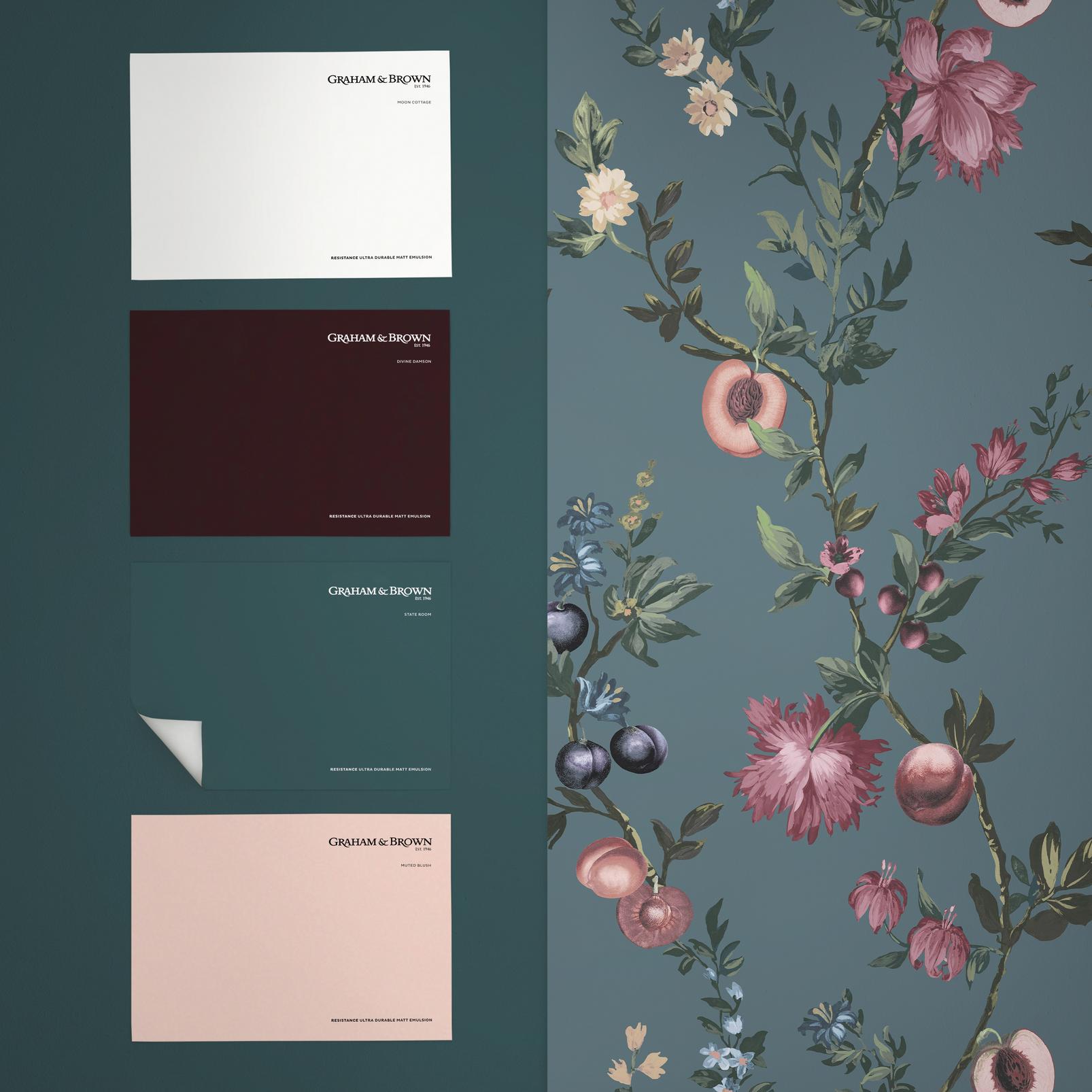 Allurium Denim Wallpaper
