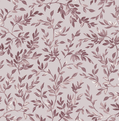 Archivist's Leaf Pink Wallpaper