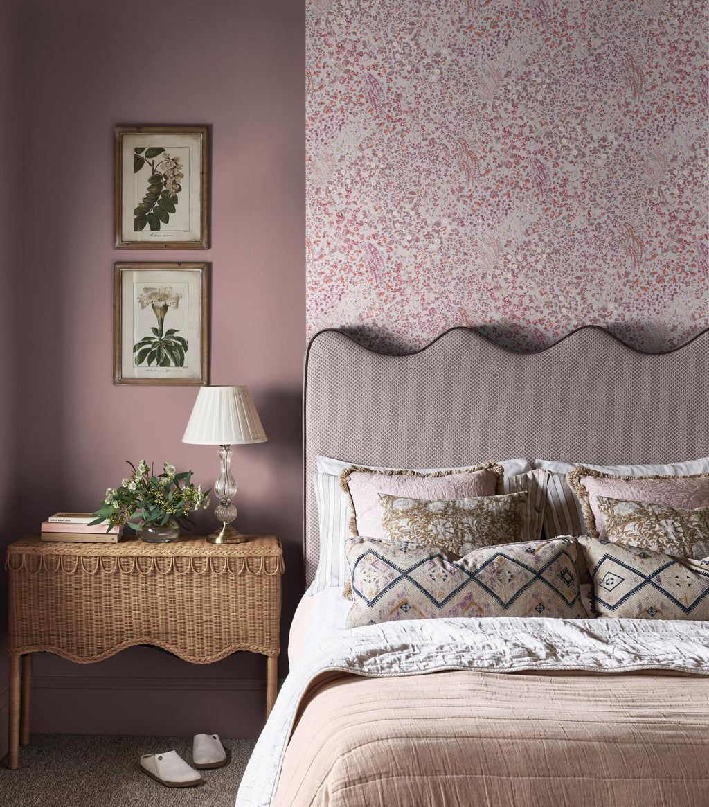 Painterly Flora Pink Wallpaper