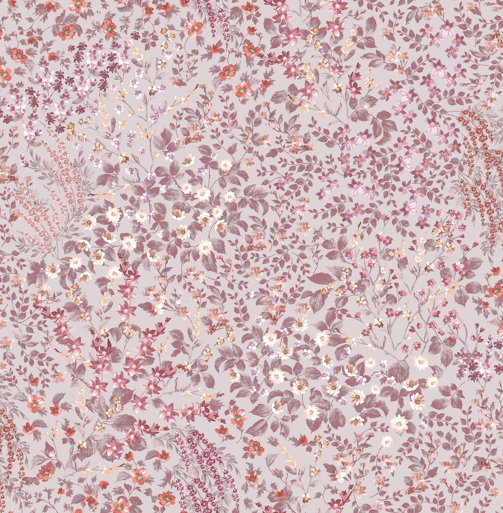 Painterly Flora Pink Wallpaper